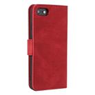 For iPhone 16e Nail Skin Feel Stitching Calf Texture Leather Phone Case(Red) - 3