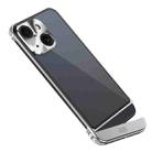 For iPhone 14 Metal Scissor Holder Translucent Aroma Phone Case(Silver) - 1