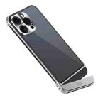 For iPhone 14 Pro Metal Scissor Holder Translucent Aroma Phone Case(Silver) - 1