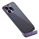 For iPhone 14 Pro Max Metal Scissor Holder Translucent Aroma Phone Case(Purple) - 1