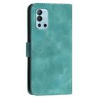 For OnePlus 9R YX0080 Grid Butterfly Embossed Pattern Flip Leather Phone Case with Lanyard(Light Blue) - 3