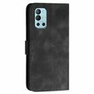 For OnePlus 9R YX0080 Grid Butterfly Embossed Pattern Flip Leather Phone Case with Lanyard(Black) - 3