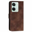 For OnePlus Ace 2V YX0080 Grid Butterfly Embossed Pattern Flip Leather Phone Case with Lanyard(Coffee) - 3