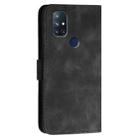 For OnePlus Nord N10 5G YX0080 Grid Butterfly Embossed Pattern Flip Leather Phone Case with Lanyard(Black) - 3