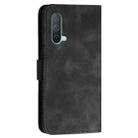 For OnePlus Nord CE 5G YX0080 Grid Butterfly Embossed Pattern Flip Leather Phone Case with Lanyard(Black) - 3