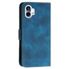 For Nothing Phone 1 YX0080 Grid Butterfly Embossed Pattern Flip Leather Phone Case with Lanyard(Dark Blue) - 3