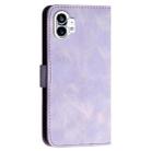 For Nothing Phone 1 YX0080 Grid Butterfly Embossed Pattern Flip Leather Phone Case with Lanyard(Light Purple) - 3