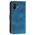 For Nothing Phone 2 YX0080 Grid Butterfly Embossed Pattern Flip Leather Phone Case with Lanyard(Dark Blue) - 3