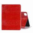 For iPad Pro 13  2024 Crocodile Texture Leather Tablet Case(Red) - 1