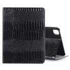 For iPad Pro 13  2024 Crocodile Texture Leather Tablet Case(Black) - 1