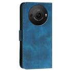 For Sharp Aquos R8 Pro SH-51D YX0080 Grid Butterfly Embossed Pattern Flip Leather Phone Case with Lanyard(Dark Blue) - 3