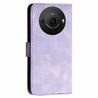 For Sharp Aquos R8 Pro SH-51D YX0080 Grid Butterfly Embossed Pattern Flip Leather Phone Case with Lanyard(Light Purple) - 3