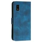 For Sharp Aquos Wish YX0080 Grid Butterfly Embossed Pattern Flip Leather Phone Case with Lanyard(Dark Blue) - 3