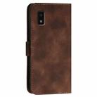 For Sharp Aquos Wish YX0080 Grid Butterfly Embossed Pattern Flip Leather Phone Case with Lanyard(Coffee) - 3