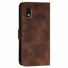 For Sharp Aquos Wish 3 YX0080 Grid Butterfly Embossed Pattern Flip Leather Phone Case with Lanyard(Coffee) - 3