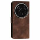 For Sharp Aquos R9 Pro Grid Butterfly Embossed Pattern Leather Phone Case with Lanyard(Coffee) - 3