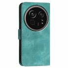 For Sharp Aquos R9 Pro Grid Butterfly Embossed Pattern Leather Phone Case with Lanyard(Light Blue) - 3