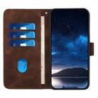 For Sharp Basio Active 3 Grid Butterfly Embossed Pattern Leather Phone Case with Lanyard(Coffee) - 3