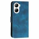 For ZTE Libero 5G IV YX0080 Grid Butterfly Embossed Pattern Flip Leather Phone Case with Lanyard(Dark Blue) - 3