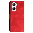 For ZTE Libero 5G IV YX0080 Grid Butterfly Embossed Pattern Flip Leather Phone Case with Lanyard(Red) - 3