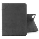 Retro Book Style Leather Tablet Case For iPad Pro 11 2024(Black) - 1