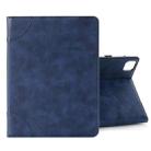 Retro Book Style Leather Tablet Case For iPad Pro 13 2024(Navy Blue) - 1