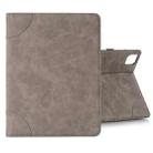 Retro Book Style Leather Tablet Case For iPad Pro 13 2024(Grey) - 1