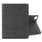 Retro Book Style Leather Tablet Case For iPad Pro 13 2024(Black) - 1