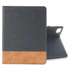 For iPad Pro 13 2024 Cross Texture Stitching Leather Tablet Case(Dark Blue) - 1