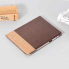 For iPad Pro 13 2024 Cross Texture Stitching Leather Tablet Case(Dark Brown) - 2