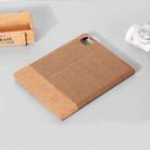 For iPad Pro 13 2024 Cross Texture Stitching Leather Tablet Case(Light Brown) - 3