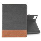 For iPad Pro 13 2024 Cross Texture Stitching Leather Tablet Case(Dark Grey) - 1