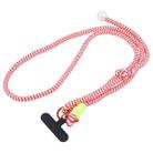 Mobile Phone Anti-lost Big Bead Nylon Long Lanyard(Red) - 1