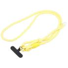 Mobile Phone Anti-lost Big Bead Nylon Long Lanyard(Yellow) - 1