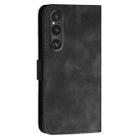 For Sony Xperia 1 V 2023 YX0080 Grid Butterfly Embossed Pattern Flip Leather Phone Case with Lanyard(Black) - 3