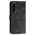 For Sony Xperia 1 IV YX0080 Grid Butterfly Embossed Pattern Flip Leather Phone Case with Lanyard(Black) - 3