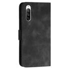 For Sony Xperia 10 III YX0080 Grid Butterfly Embossed Pattern Flip Leather Phone Case with Lanyard(Black) - 3