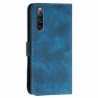 For Sony Xperia 10 IV YX0080 Grid Butterfly Embossed Pattern Flip Leather Phone Case with Lanyard(Dark Blue) - 3