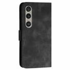 For Sony Xperia 1 VI 2024 YX0080 Grid Butterfly Embossed Pattern Flip Leather Phone Case with Lanyard(Black) - 3