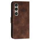 For Sony Xperia 1 VI 2024 YX0080 Grid Butterfly Embossed Pattern Flip Leather Phone Case with Lanyard(Coffee) - 3