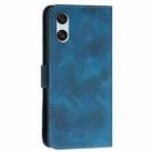 For Sony Xperia 10 VI YX0080 Grid Butterfly Embossed Pattern Flip Leather Phone Case with Lanyard(Dark Blue) - 3