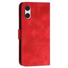 For Sony Xperia 10 VI YX0080 Grid Butterfly Embossed Pattern Flip Leather Phone Case with Lanyard(Red) - 3