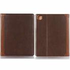 For iPad Pro 13 2024 Book Style Stitching Leather Tablet Case(Coffee) - 1