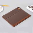 For iPad Pro 13 2024 Book Style Stitching Leather Tablet Case(Coffee) - 3