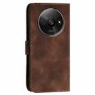 For Redmi A3 YX0080 Grid Butterfly Embossed Pattern Flip Leather Phone Case with Lanyard(Coffee) - 3