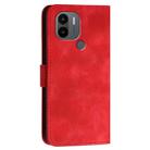 For Redmi A1+ YX0080 Grid Butterfly Embossed Pattern Leather Phone Case with Lanyard(Red) - 3