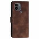 For Redmi A1+ YX0080 Grid Butterfly Embossed Pattern Leather Phone Case with Lanyard(Coffee) - 3