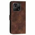 For Redmi 10A YX0080 Grid Butterfly Embossed Pattern Flip Leather Phone Case with Lanyard(Coffee) - 3