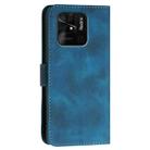 For Redmi 10C YX0080 Grid Butterfly Embossed Pattern Flip Leather Phone Case with Lanyard(Dark Blue) - 3