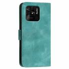 For Redmi 10C YX0080 Grid Butterfly Embossed Pattern Flip Leather Phone Case with Lanyard(Light Blue) - 3